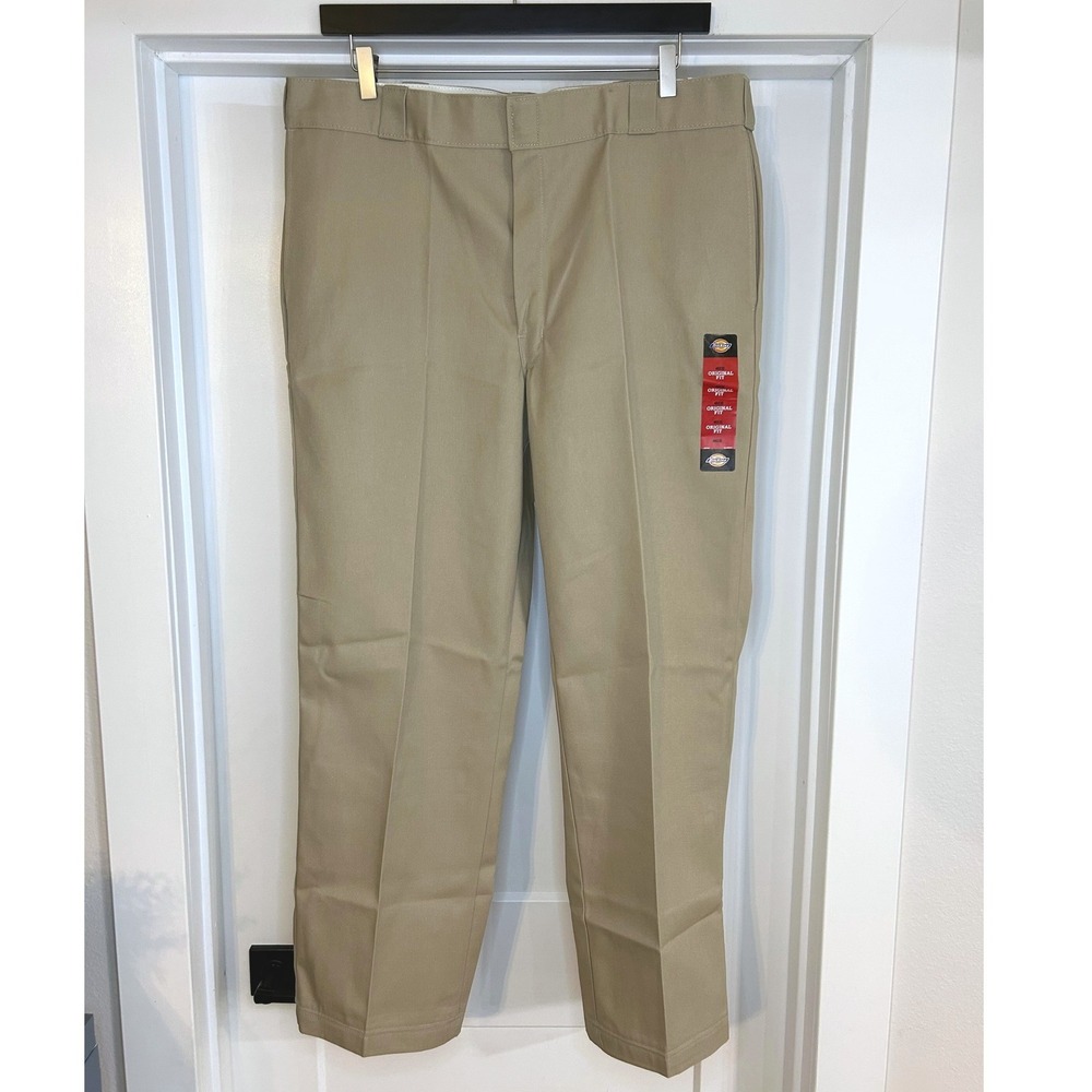 NEW Dickies 874 Original Fit Work Pants Khaki Tan Mens 40x32 Chino Durable 90s